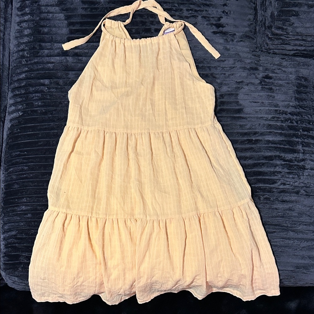 a new day Peach Midi Dress